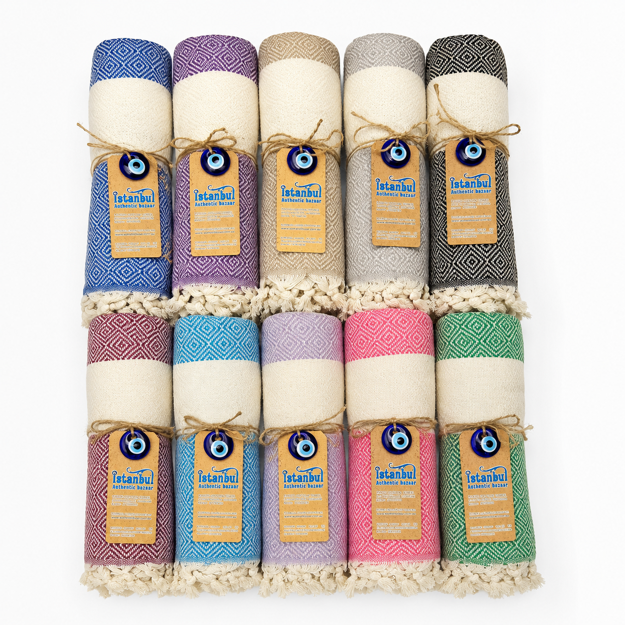 Diamond Turkish Towels Collection Mix Box