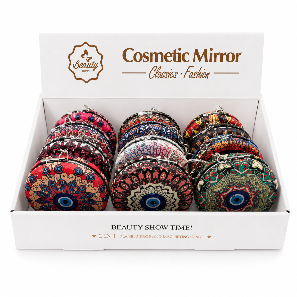 Round Cosmetic Mirror Set - Wholesale