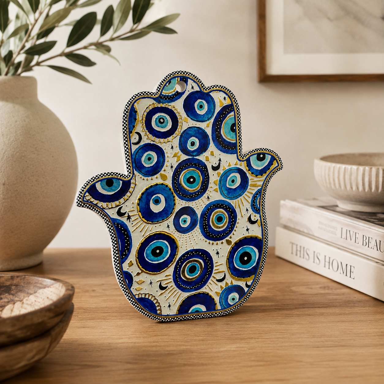 Evil Eye Hamsa Decor with Stand - Wholesale